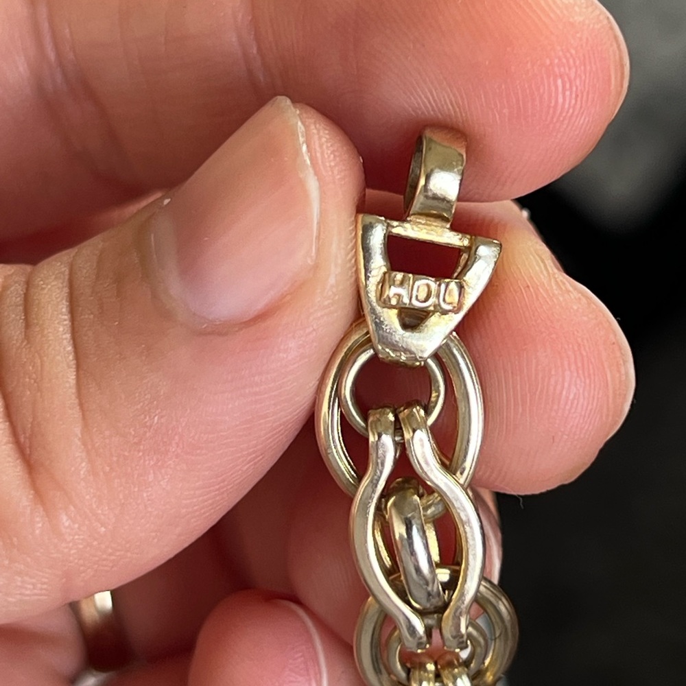 14k gold Large Fancy Clasp bracelet - Picture 7 of 10